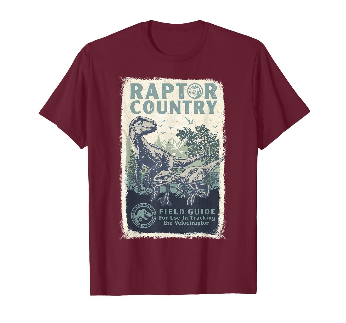 Jurassic World Dominion Velociraptor Raptor Country Poster T-Shirt