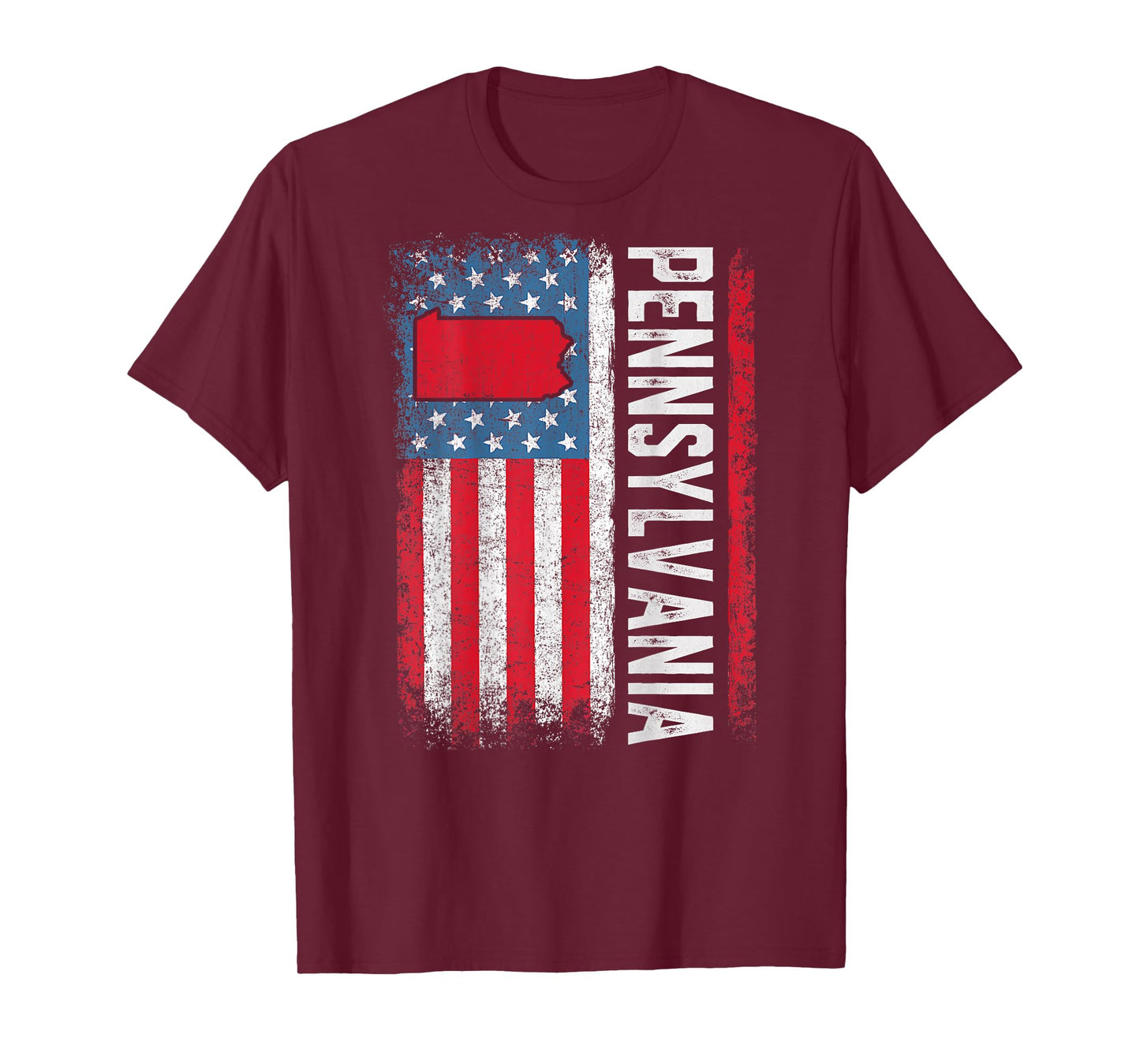 Vintage Pennsylvania State USA Flag Shirt Pennsylvania (On T-Shirt