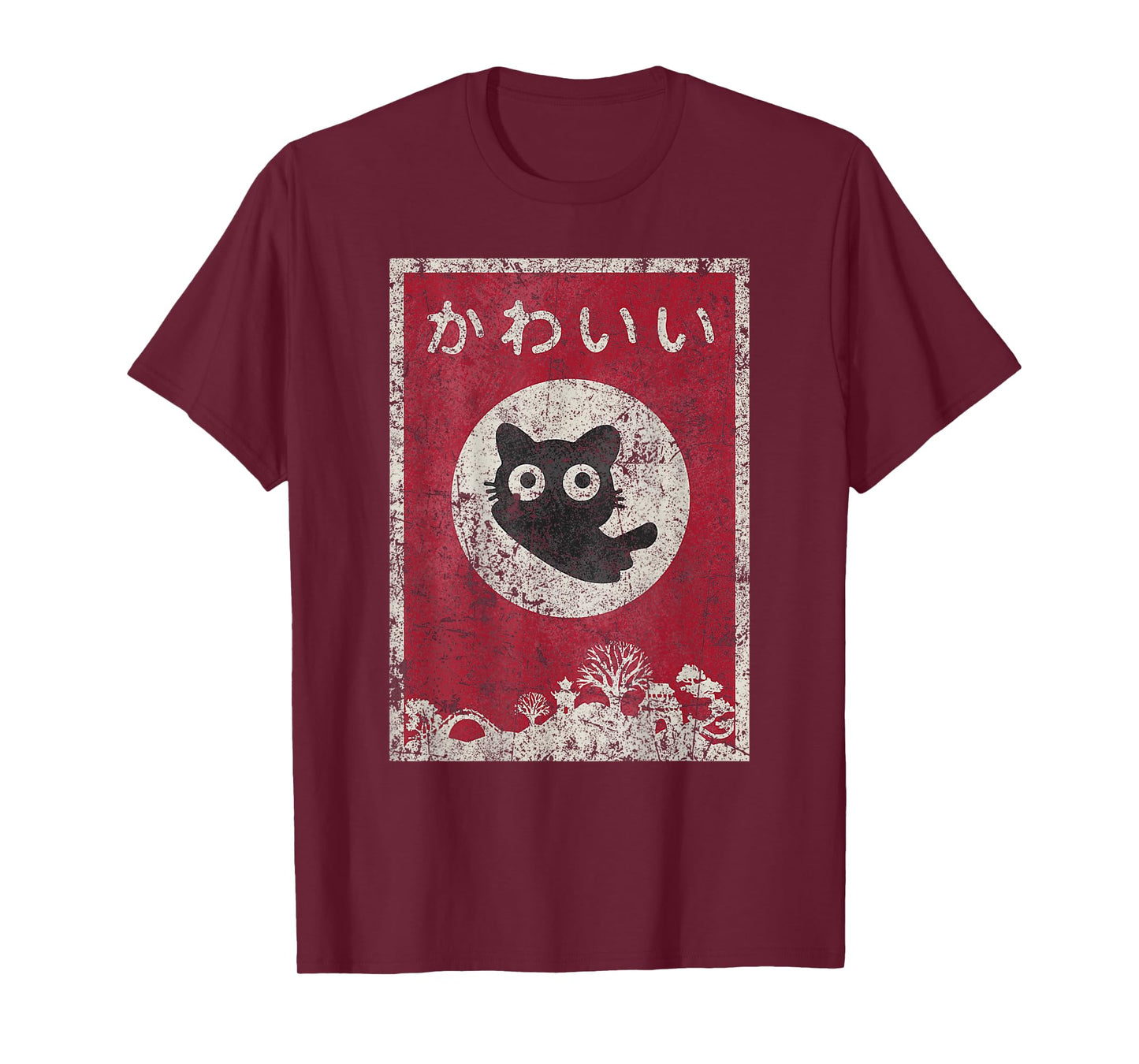 Boho Eclectic Strange Weird Japanese Kawaii Anime Black Cat Men Women Kids T-Shirt