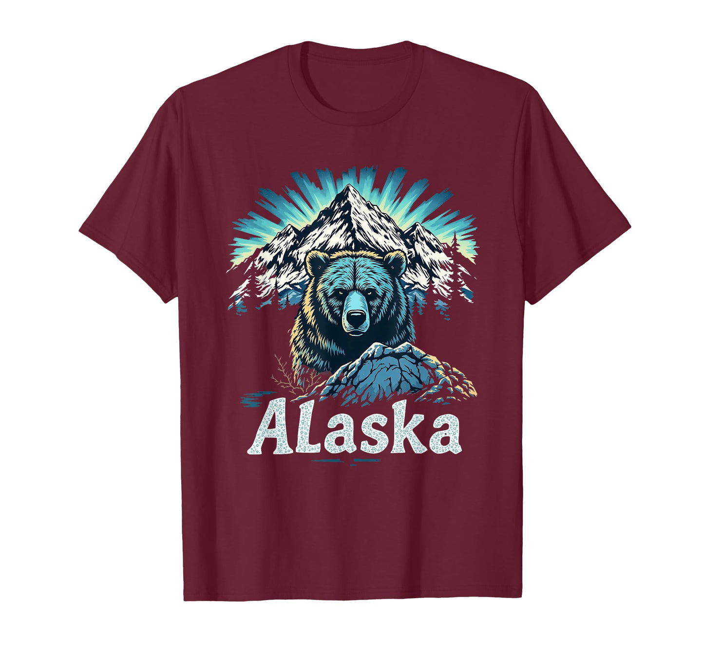 Retro Alaska Home State AK Mountain Sunset Vintage T-Shirt