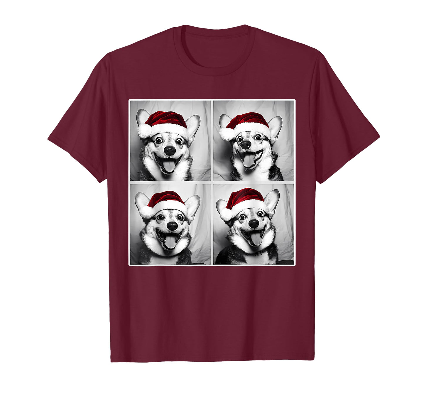 Funny Dog Selfie Shirt Christmas Selfie Xmas Dog Corgi Meme T-Shirt