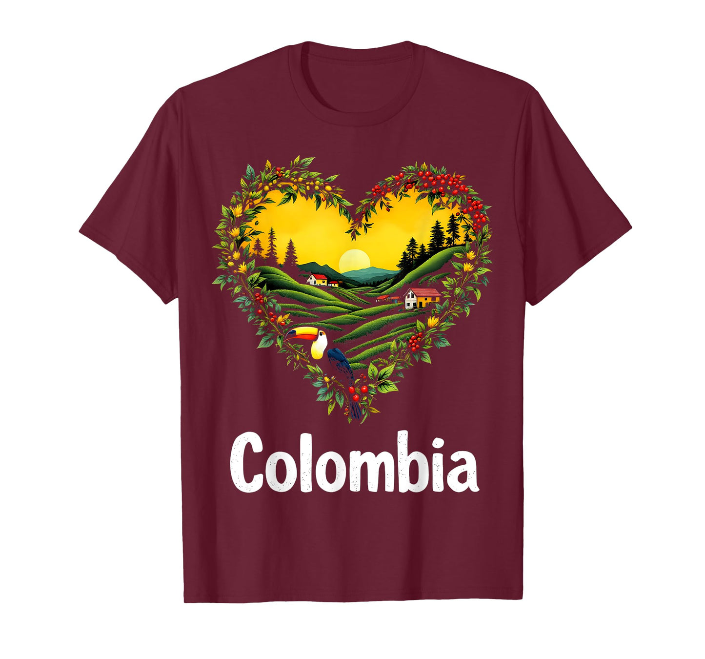 Colombia Coffee Heart T-Shirt