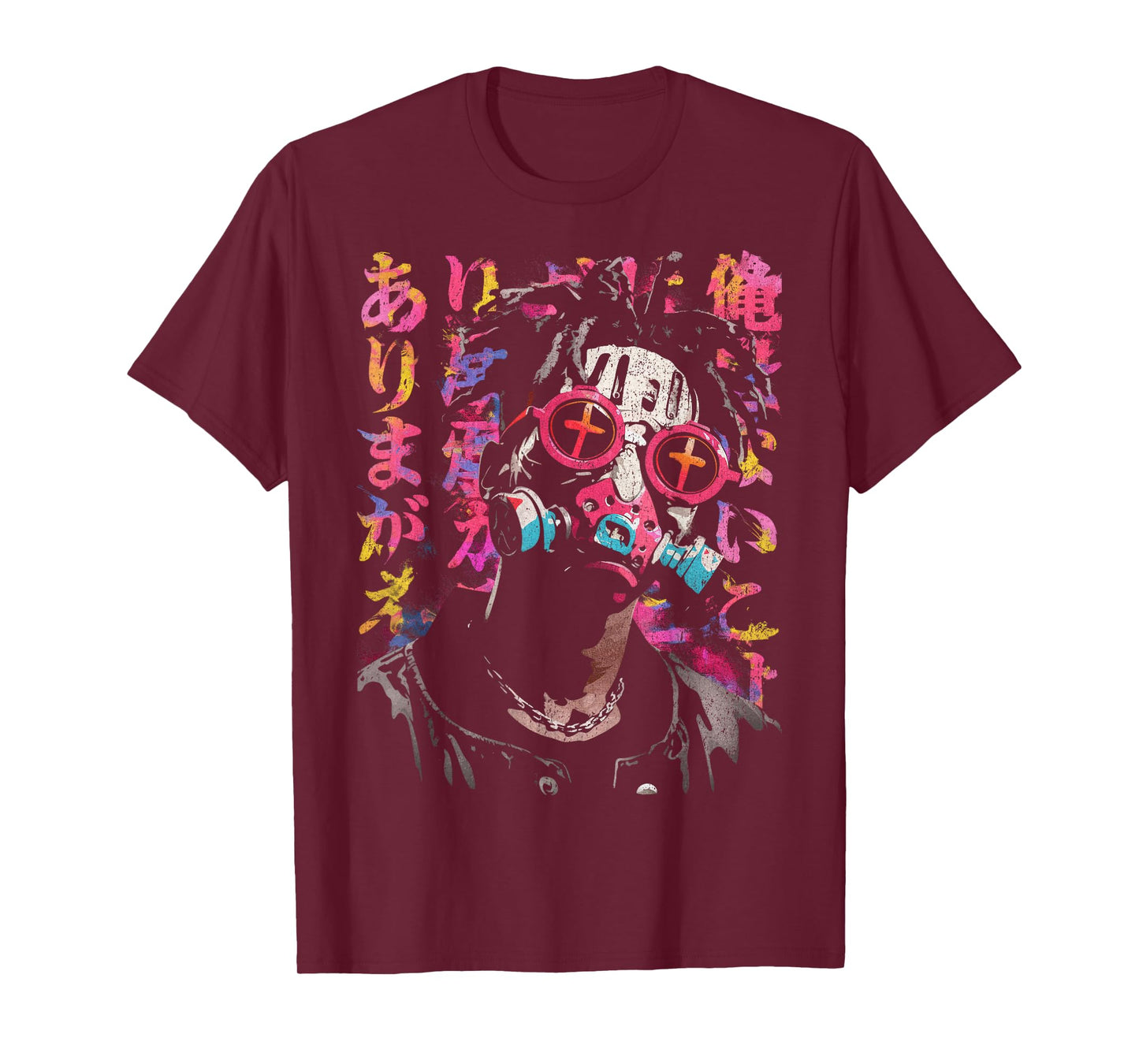 Japanese Streetwear Afro Cyberpunk Y2K Techwear Manga Anime T-Shirt