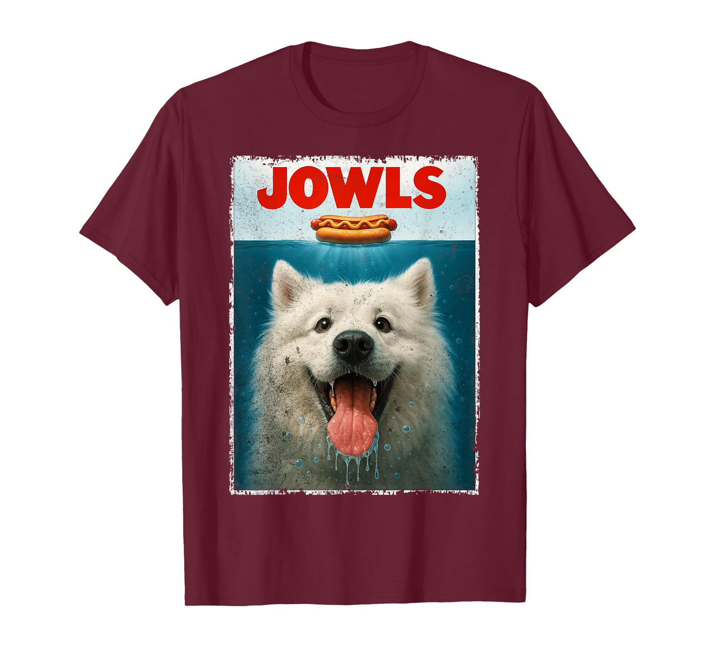 Samoyed Jowls Sammy Dog Samoiedskaia Sabaka Dog Dad Dog Mom T-Shirt