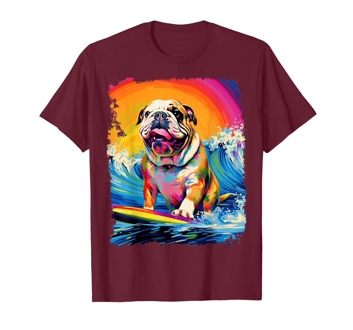 Pop Art Dog English Bulldog Paddle Board T-Shirt