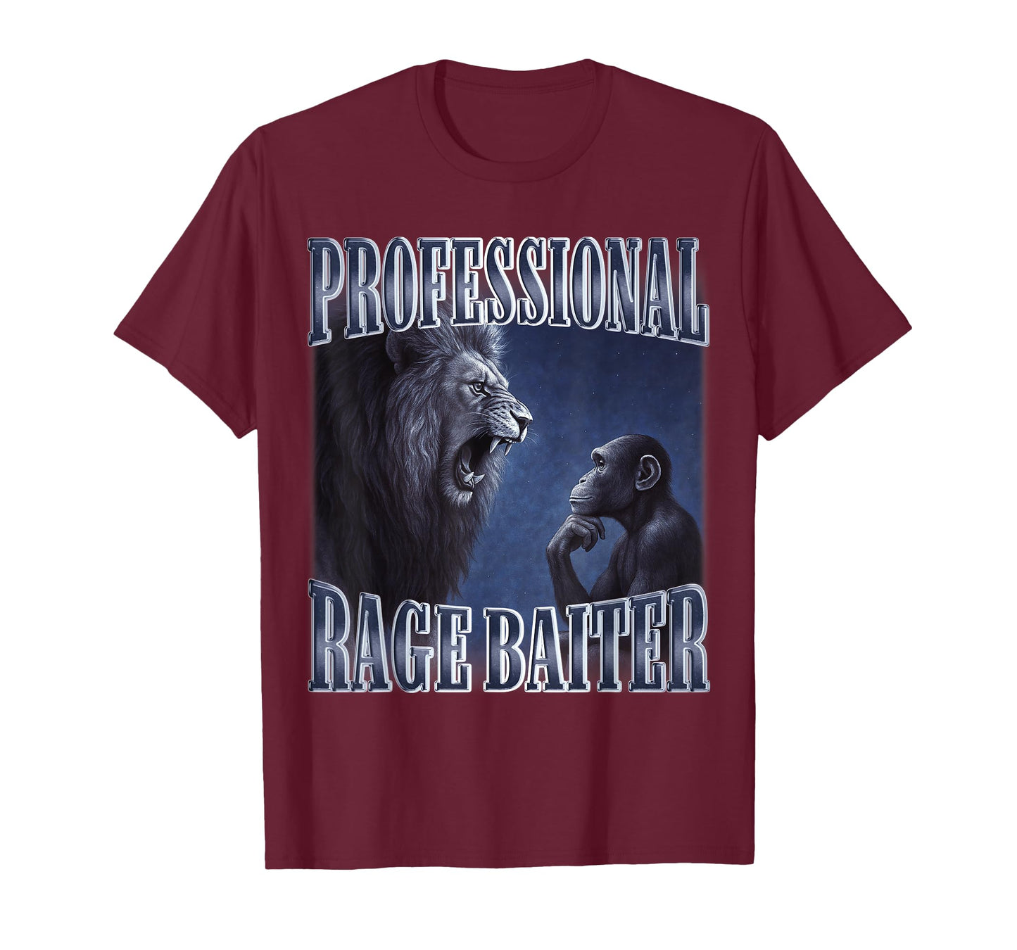 Professional Ragebait Meme Joke Hilarious Monkey Lion T-Shirt