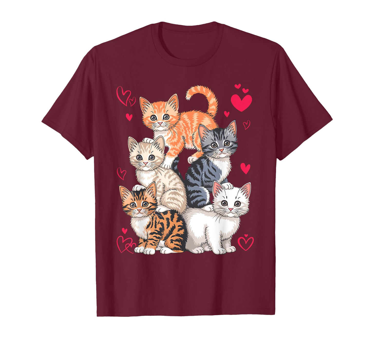 Cute Kawaii Cats Funny Kitten Cat Lover Gift Women Girl T-Shirt