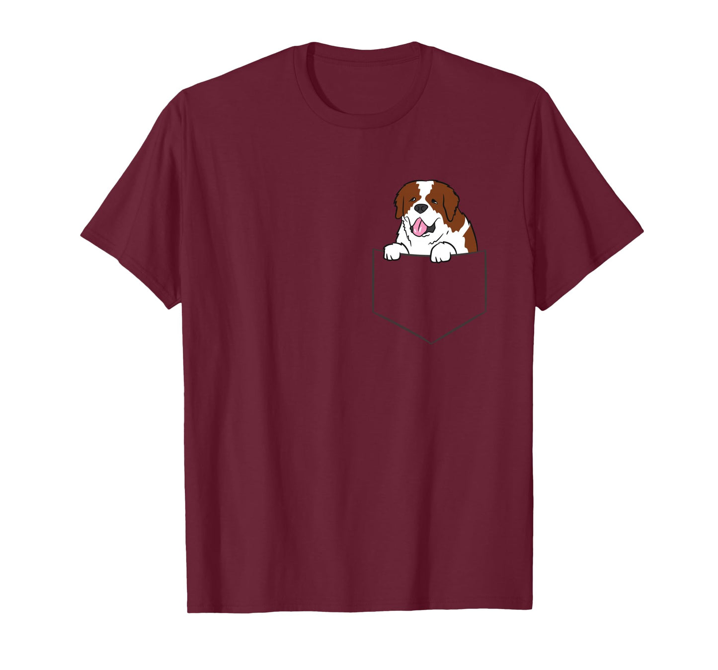 Funny Saint Bernard In Pocket Dog in a Pocket Saint Bernard Long Sleeve T-Shirt