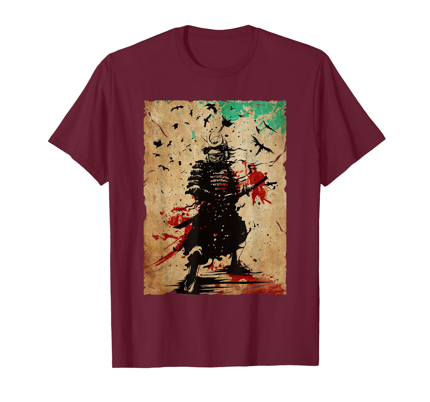 Japanese Vintage Samurai Fighter Retro Art Design T-Shirt