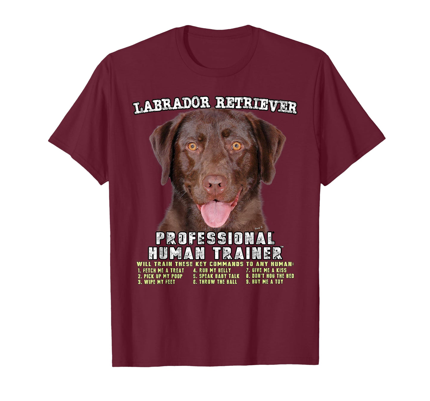 Labrador Retriever Chocolate Lab Professional Human Trainer T-Shirt