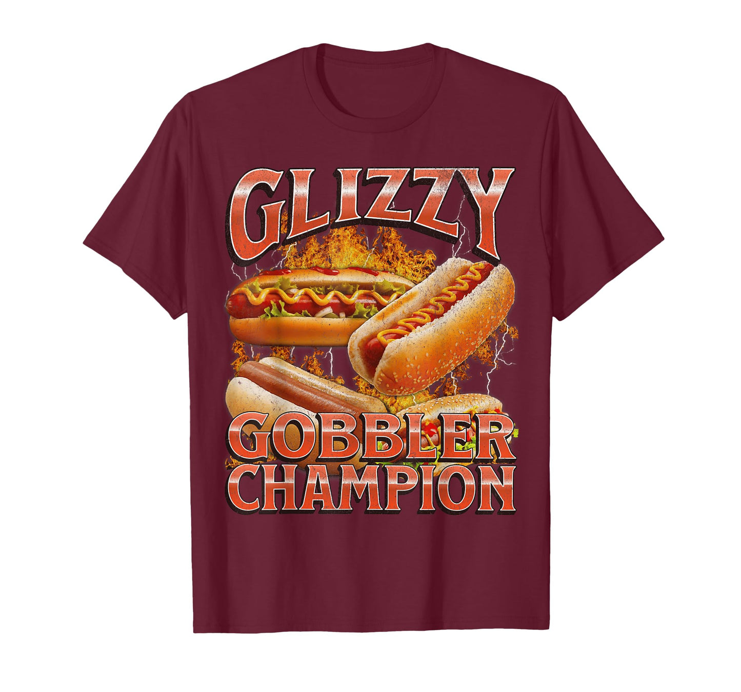 Glizzy Gobbler Funny Wiener Hot Dog Meme Bootleg Graphic T-Shirt for Men Women