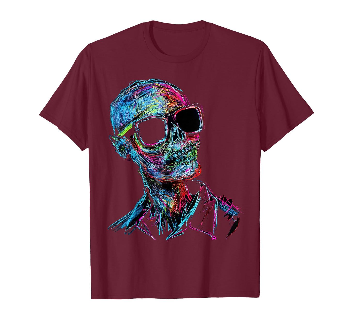 Zombie Costume Halloween Graphic Sunglasses Art Zombie T-Shirt