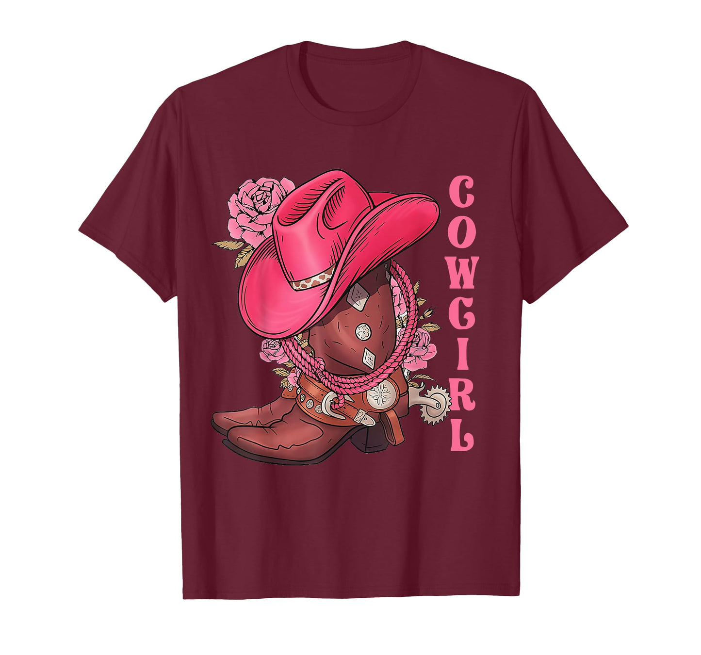 Cowgirl Hat Boots Western Country Southern Rodeo Texas Cute T-Shirt
