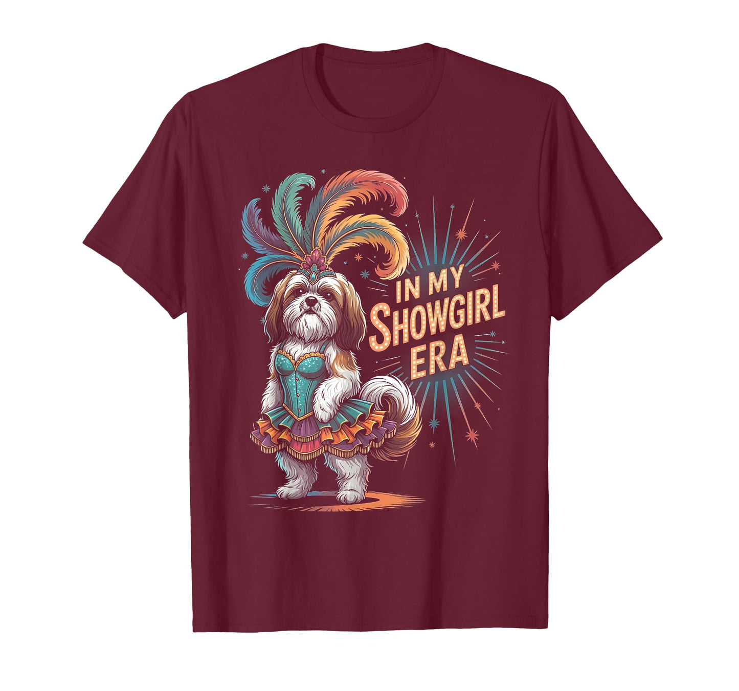 Funny Shih Tzu in Showgirl Era Outfit Meme Dog Women Girls T-Shirt