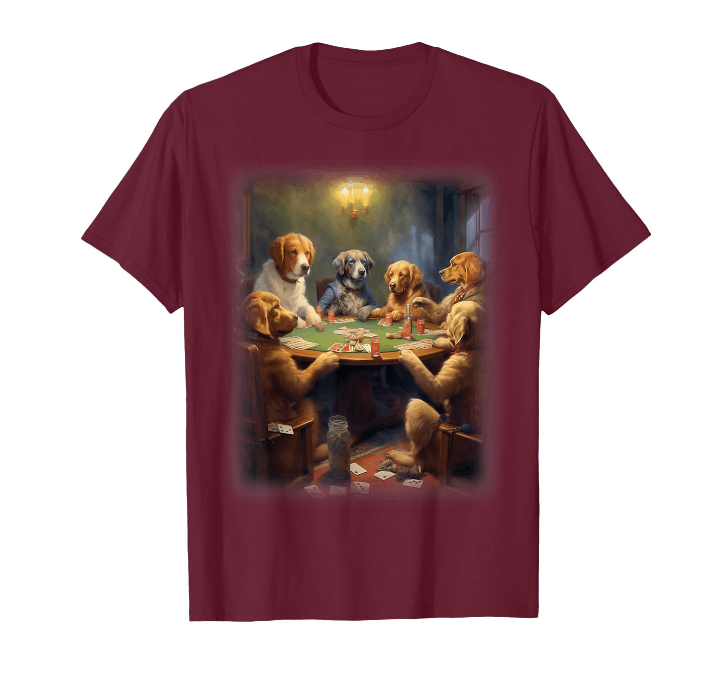 Dogs Playing Poker | A Friend in Need | Funny Dog Lover Art T-Shirt for Men Women