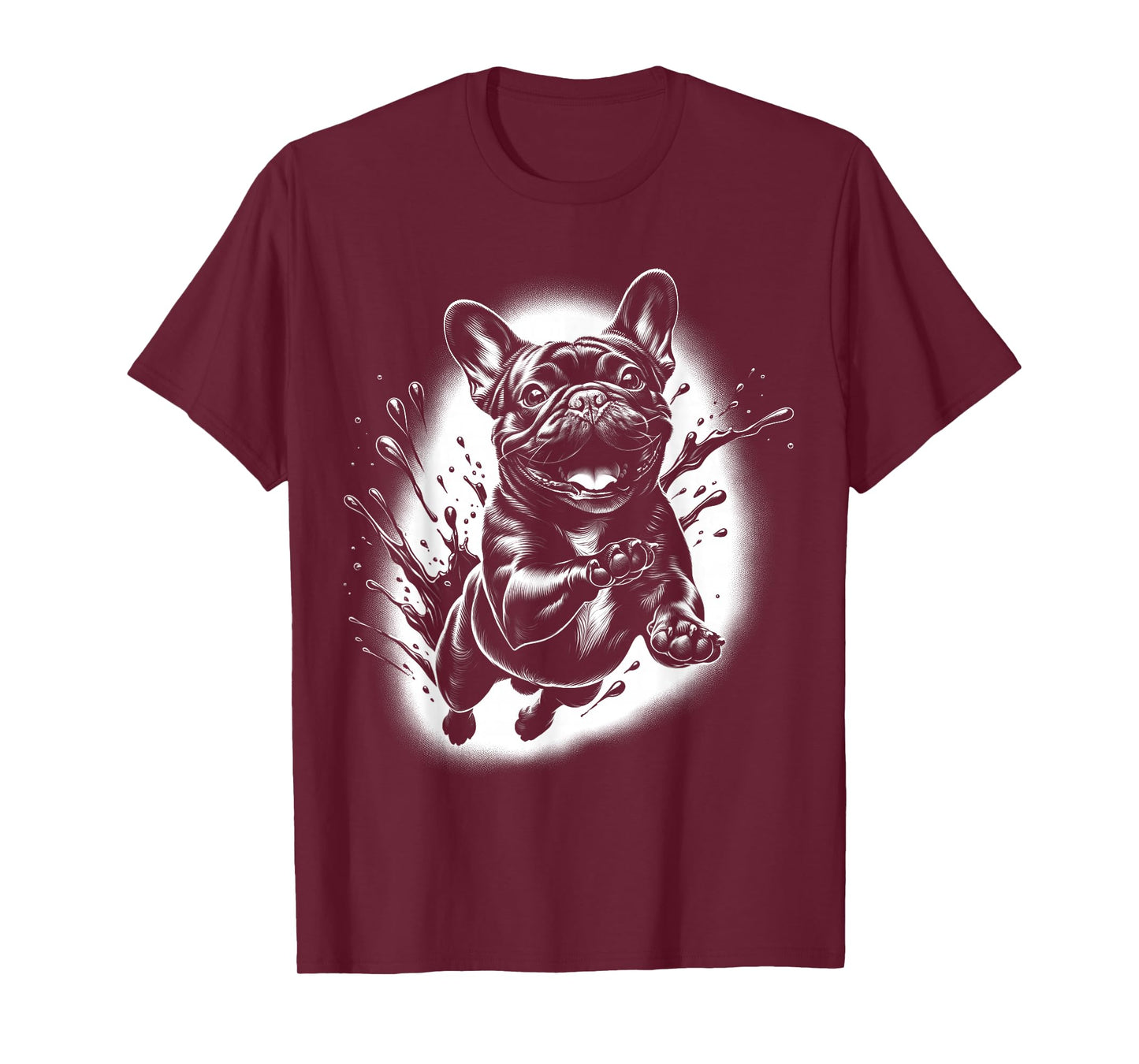 French Bulldog with Cool Paint Spots T-Shirt