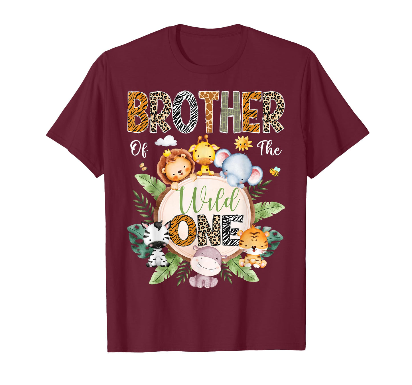 Brother Of The Wild One 1St Birthday Safari Jungle Animal T-Shirt