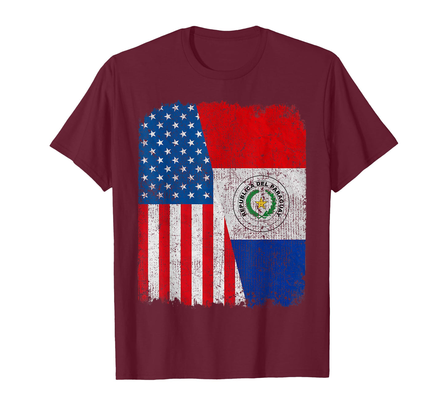 Paraguayan American Flag Half USA Paraguay Root Proud T-Shirt