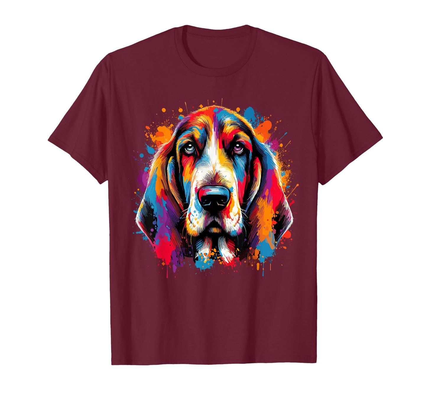 Basset Hound Splash Art T-Shirt