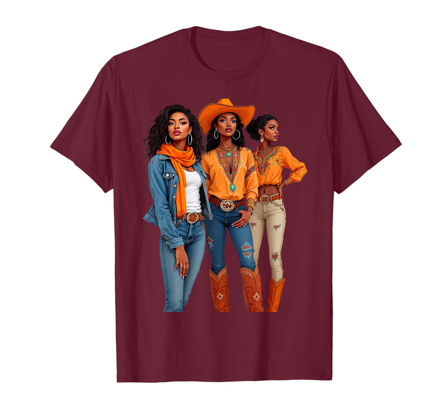 Black Cowgirl Vibes Melanin Black History Texas T-Shirt