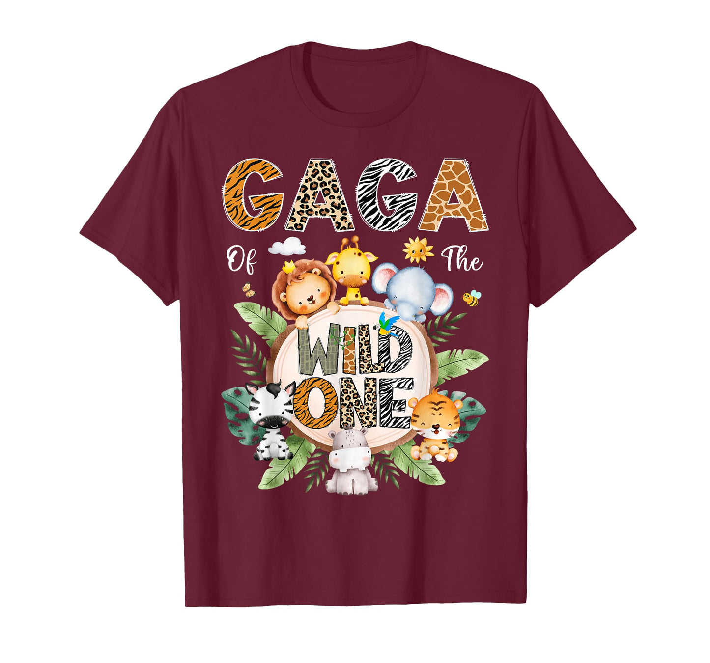 Gaga Of The Wild One First Birthday Safari Jungle Animal T-Shirt