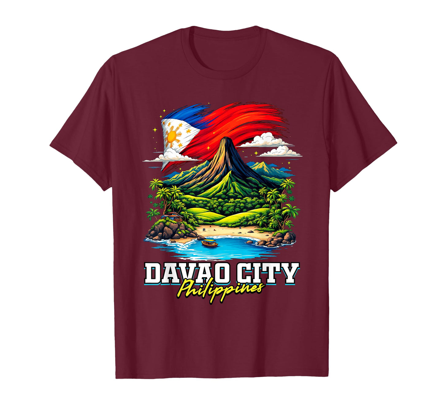 Davao City Philippines Souvenir Filipino Flag T-Shirt