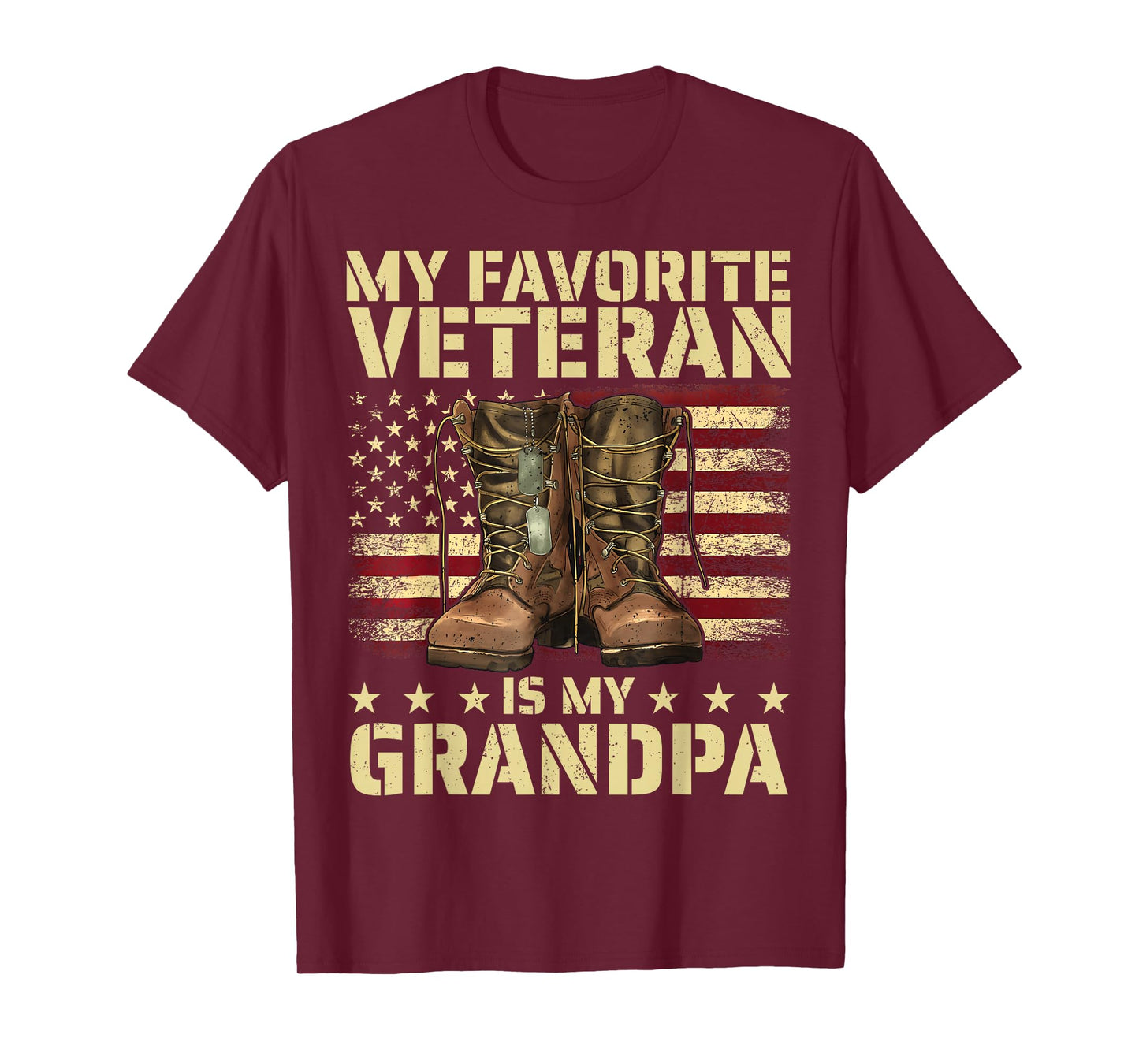 My Favorite Veteran is My Grandpa Grandfather Veterans Day T-Shirt