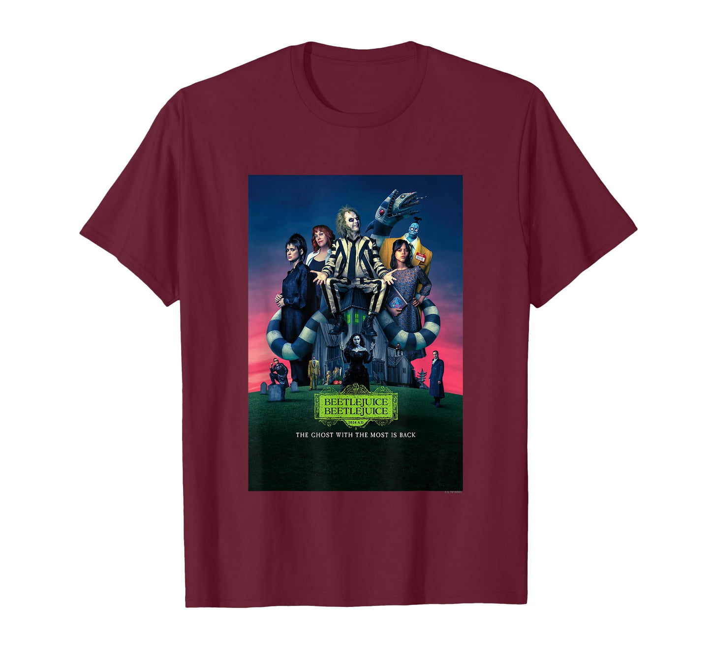 Beetlejuice Beetlejuice Ghost With The Most Is Back Poster T-Shirt