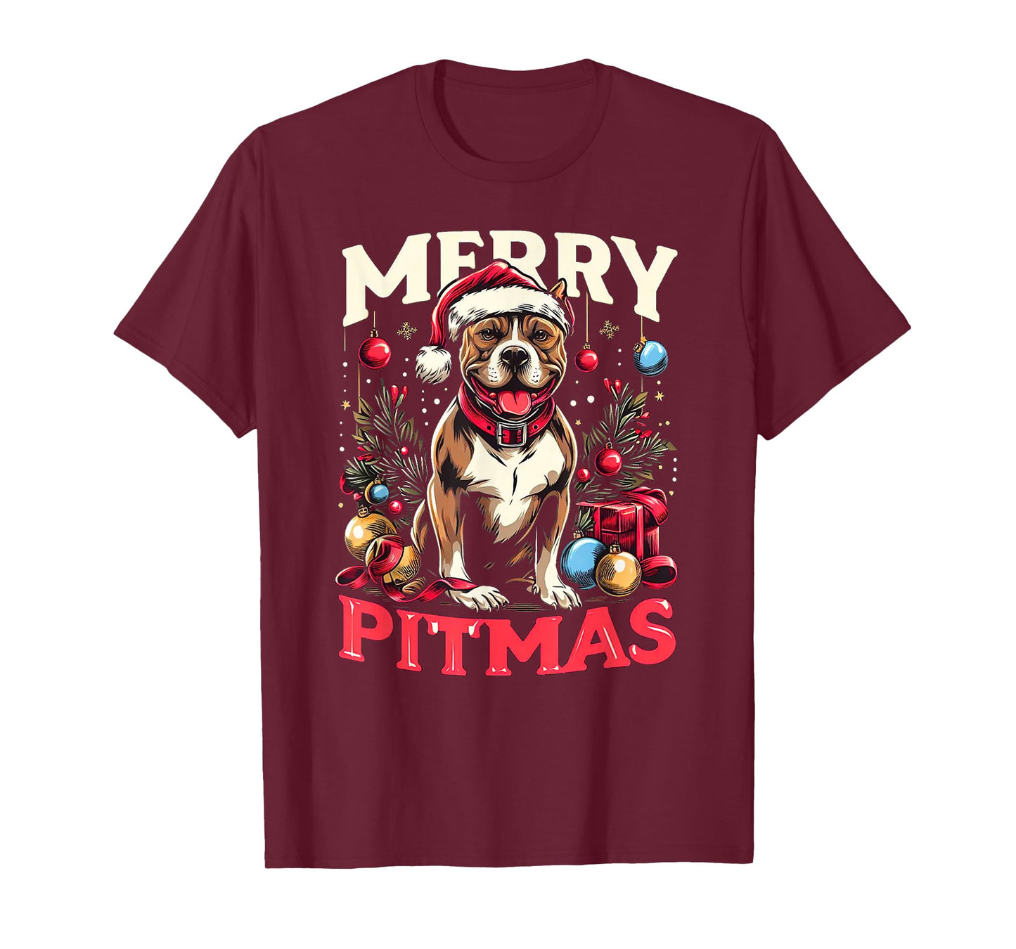 Merry Pitmas Pitbull Funny Christmas Sweater T-Shirt