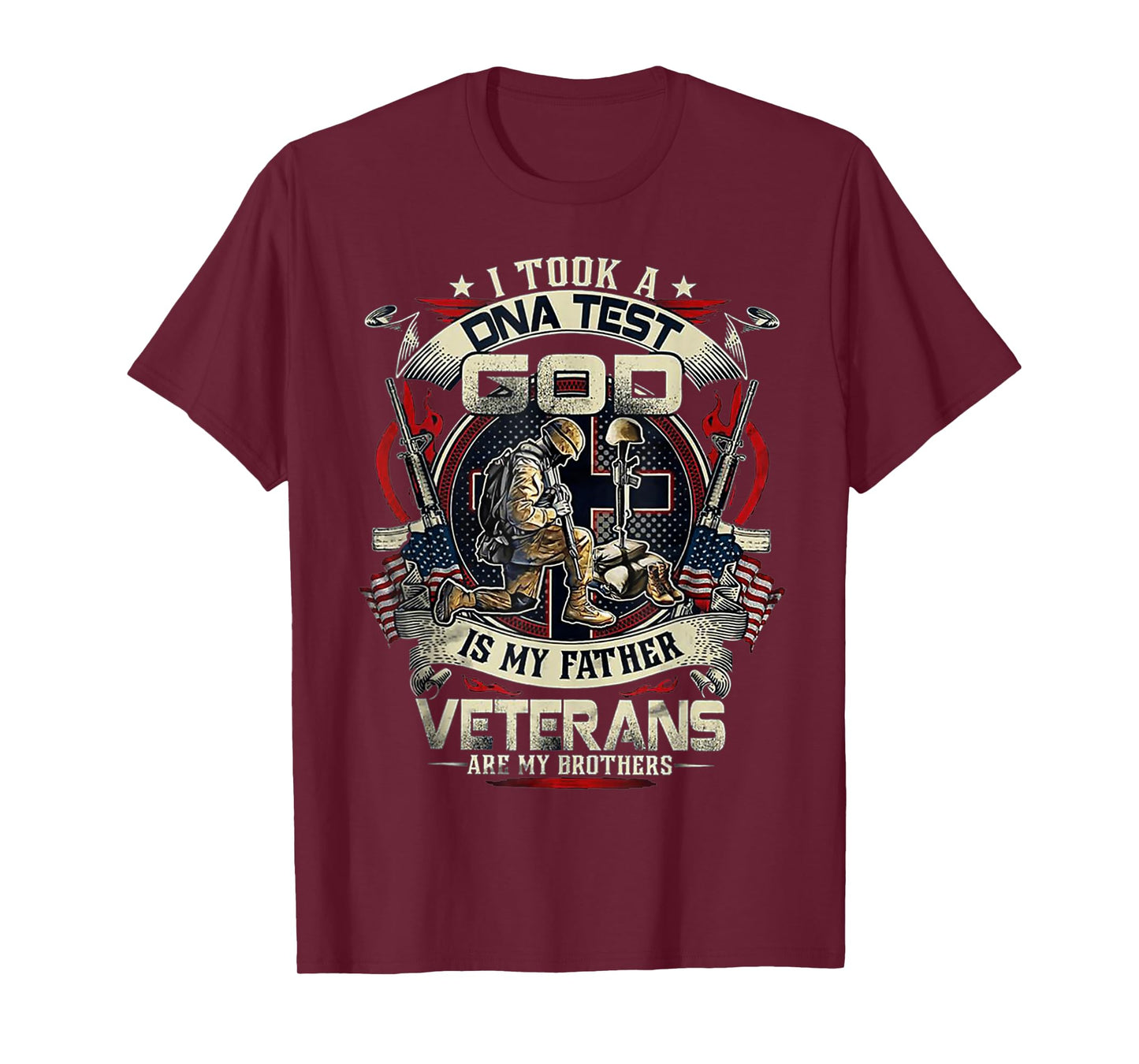 I Took A DNA Test God Is My Father Veterans Brothers T-Shirt