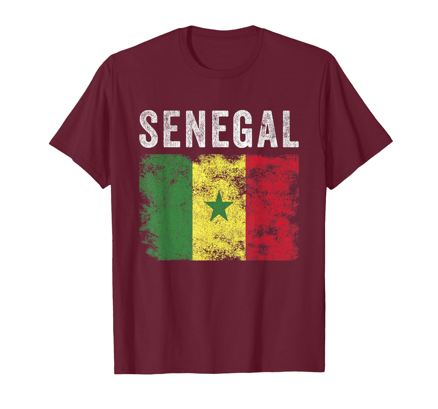 Senegal Flag Distressed - Men Women Kids - Senegalese Flag T-Shirt