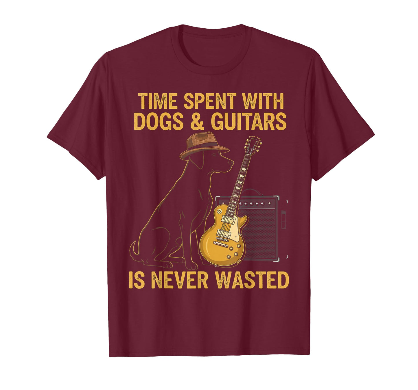 Time Spent with Dogs and Guitars is Never Wasted T-Shirt