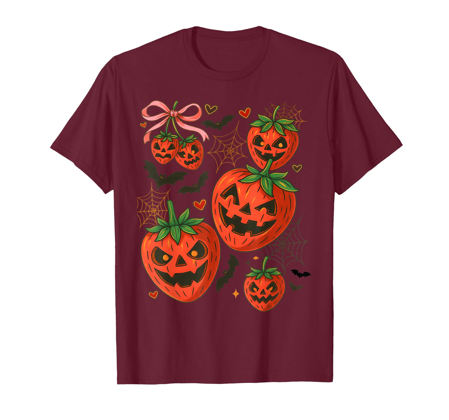 Spooky Strawberry Ghost Halloween Costume for Women Men Kids T-Shirt
