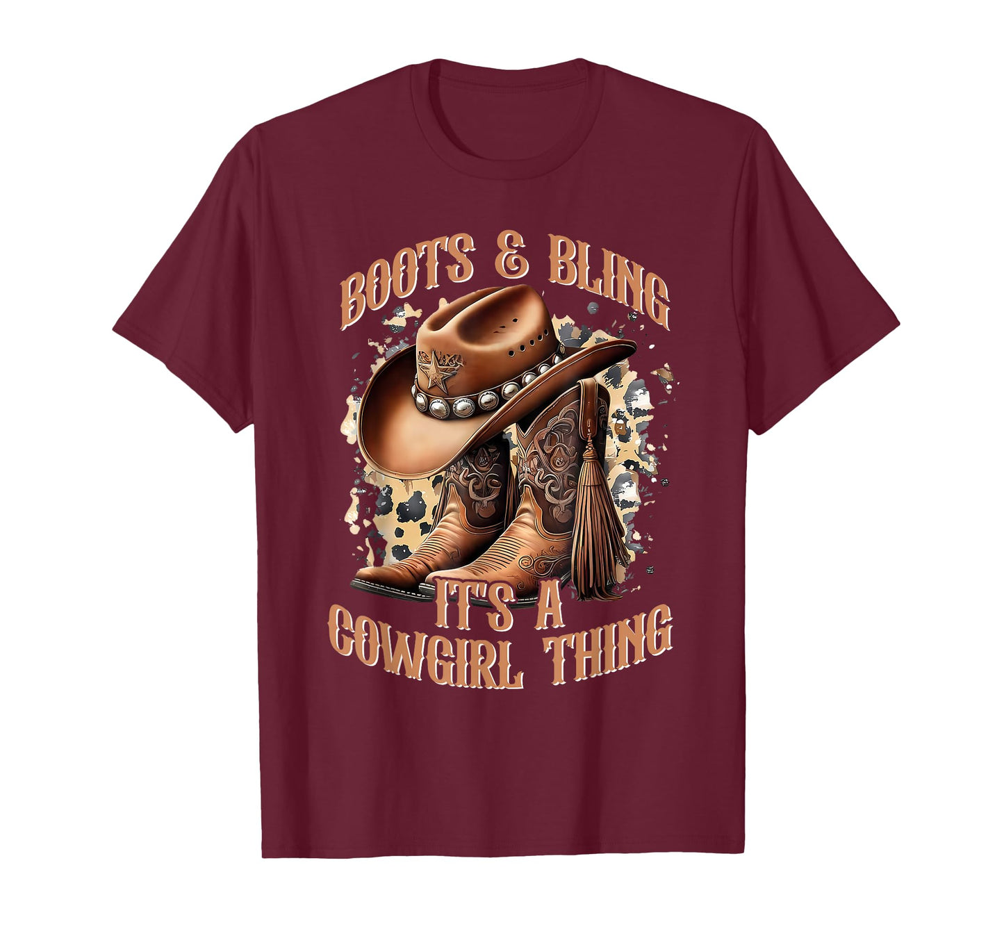 Boots and Bling It's A Cowgirl Thing Shirt Cowboy Hat T-Shirt