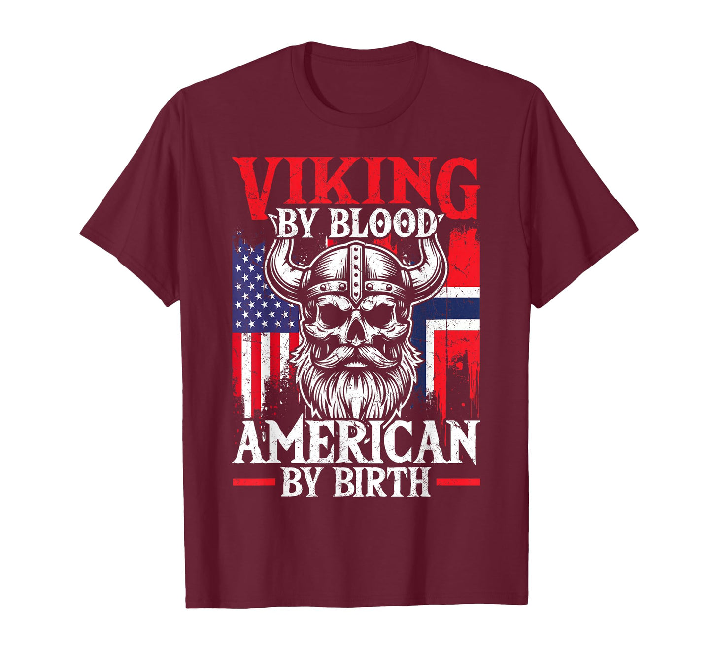 Viking Blood American by Birth Norway Pride T-Shirt