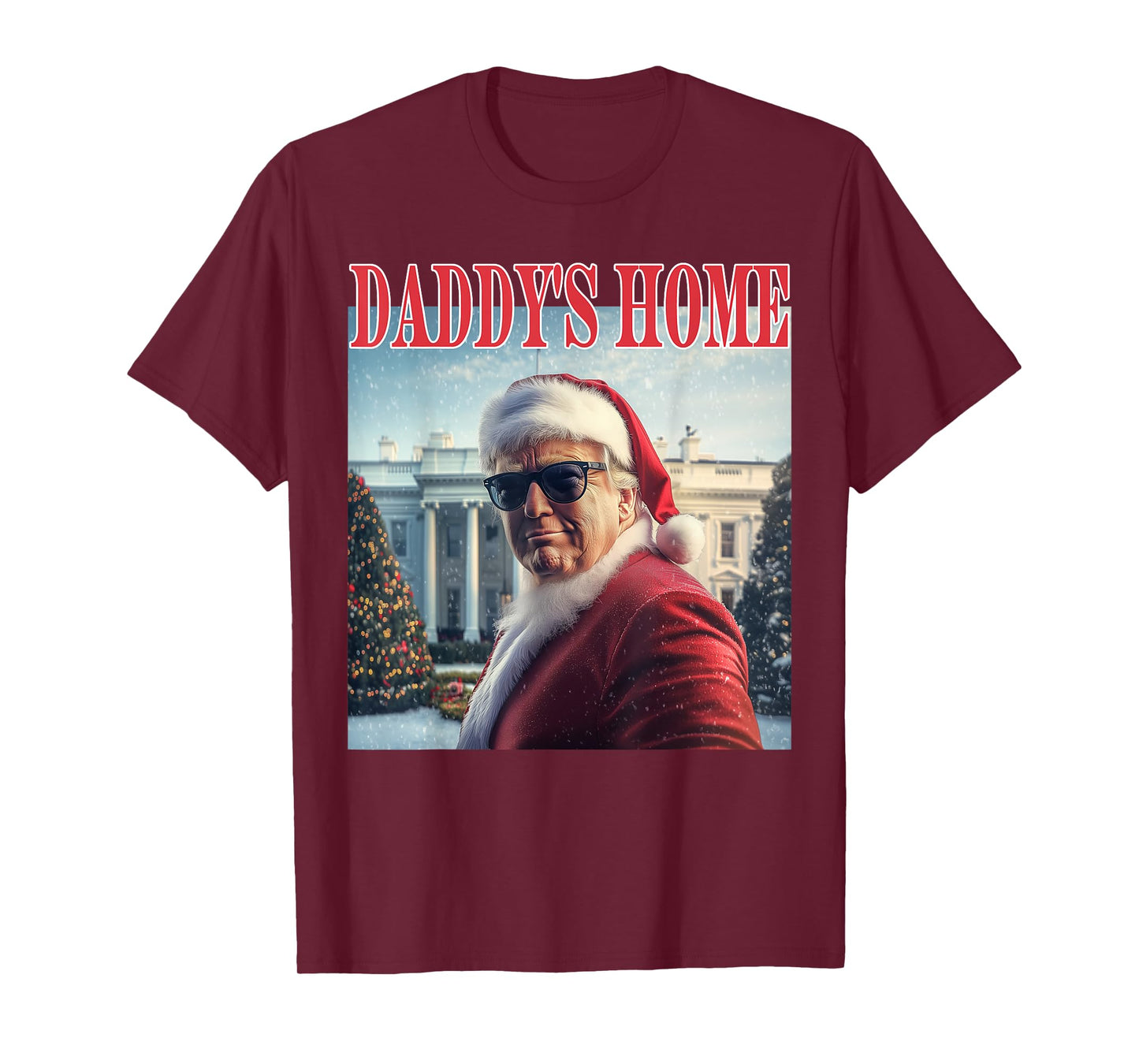 Daddy's Home Trump 2024 Won Santa Claus Christmas T-Shirt