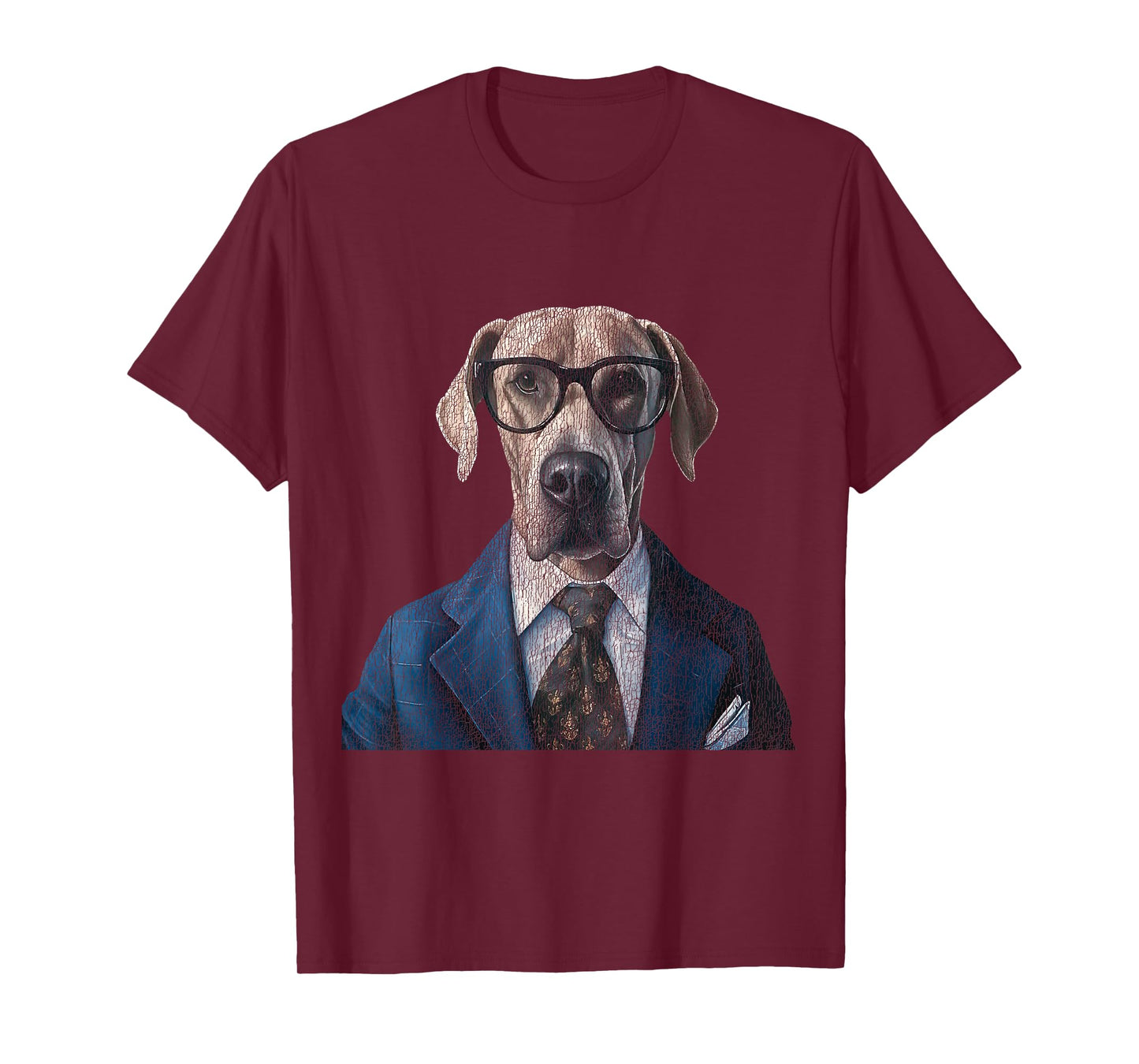 A Dog Wearing Glasses and a Suit Graphic For Pet Owner T-Shirt for Men Women Kids