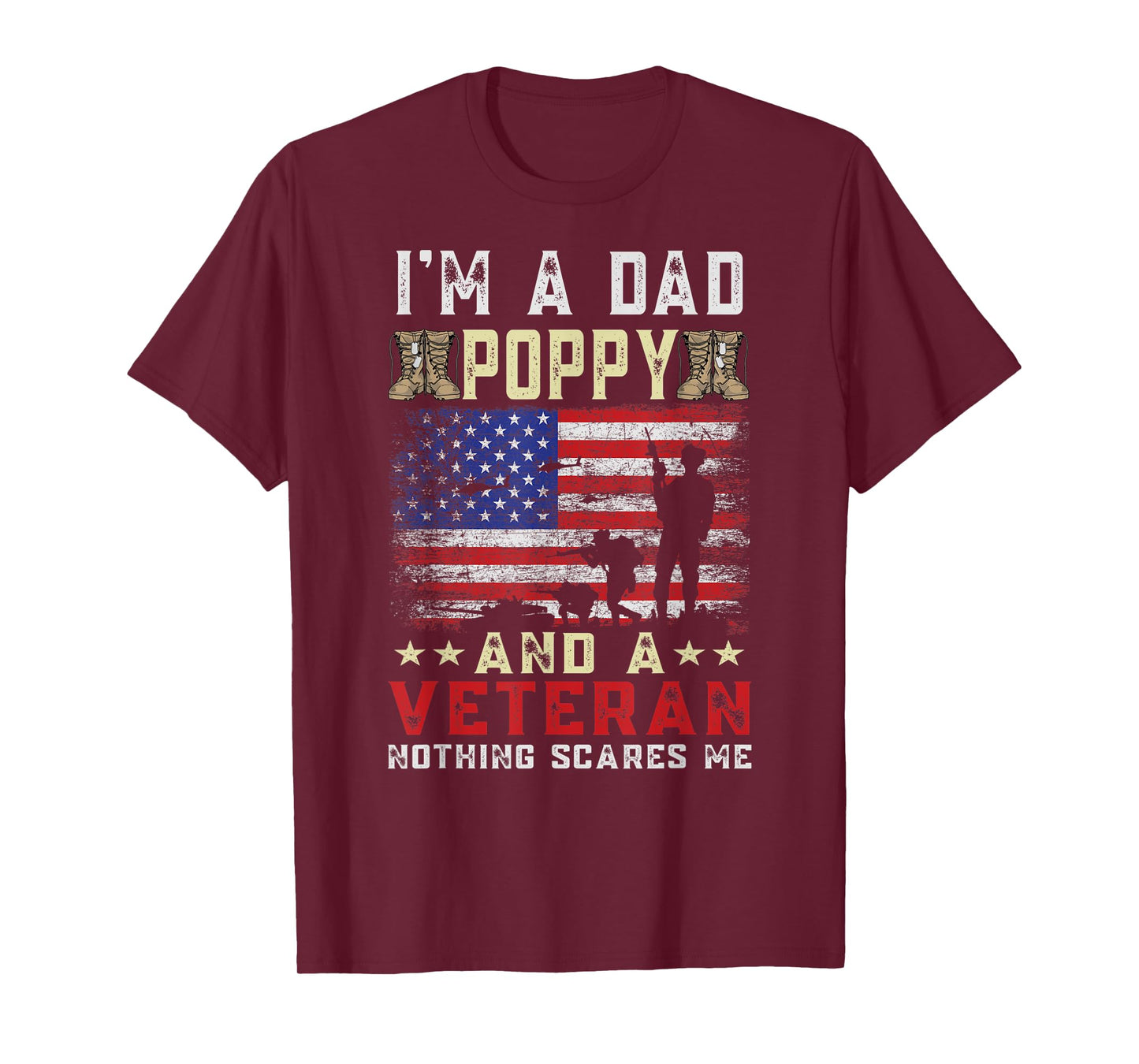 I'm A Dad Poppy and A Veteran American Flag Father's Day T-Shirt