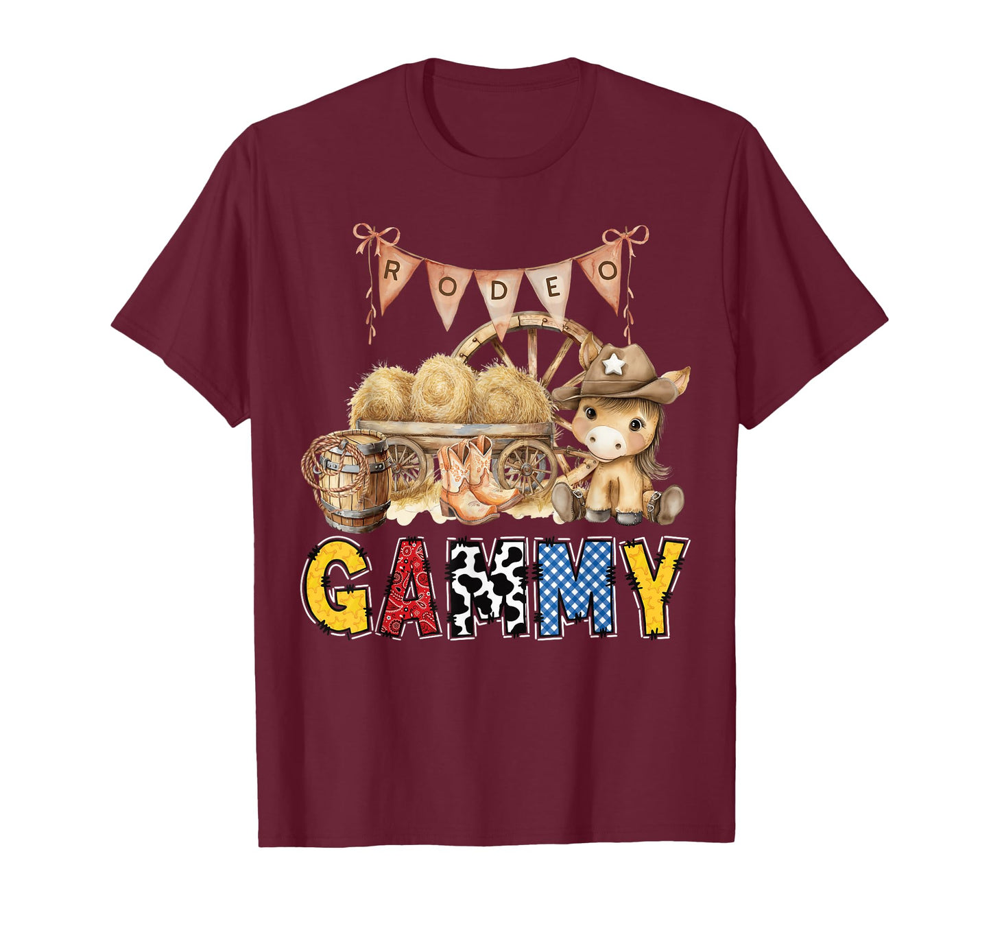 Rodeo Gammy Western Cowboy Birthday Family Matching T-Shirt