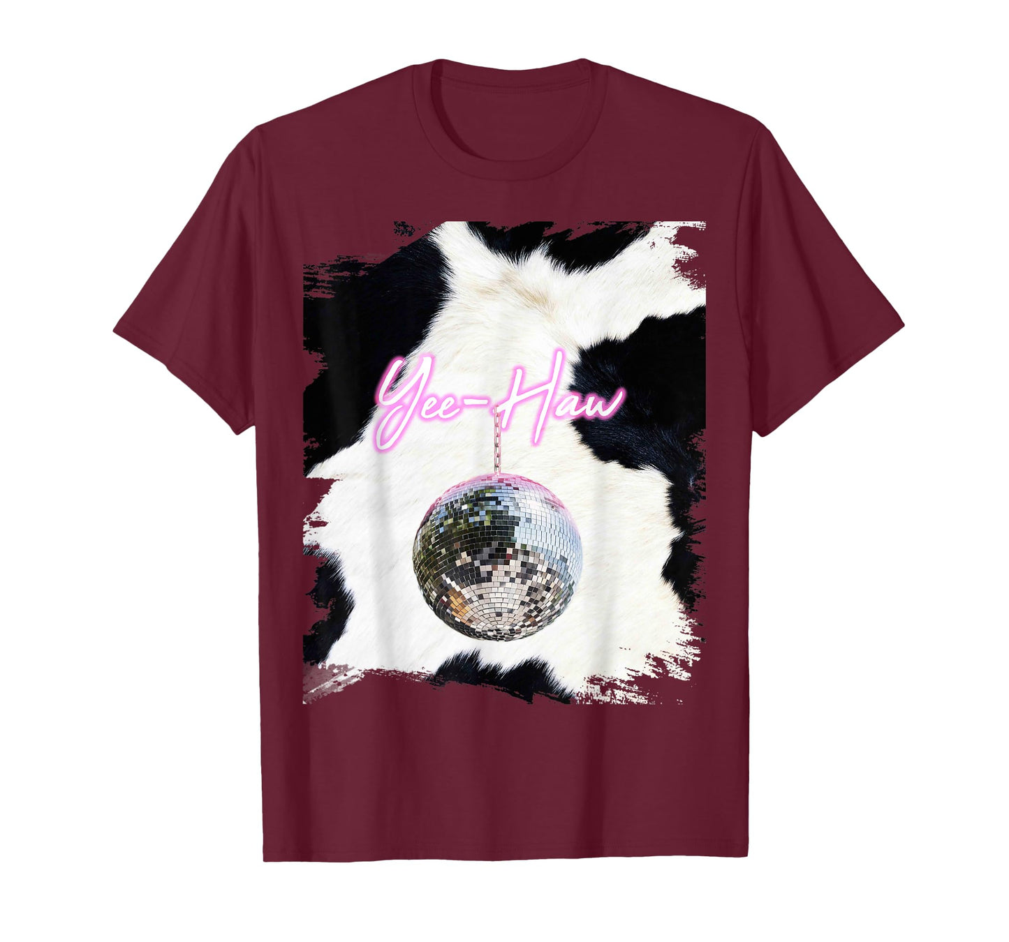 Pink Cowgirl Disco Ball Cowboy Yee-Haw T-Shirt