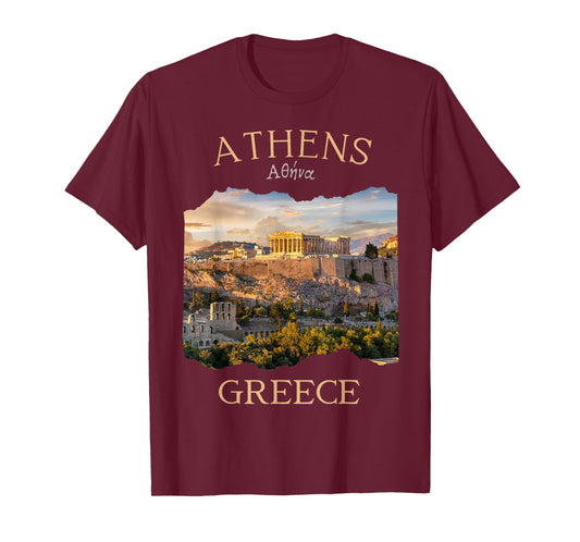 Athens Greece Acropolis and Parthenon Vacation Souvenir T-Shirt