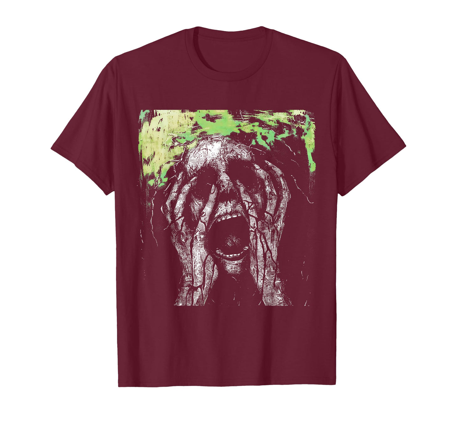 Skull Grunge Goth Alt Gothic Demonic Scary Screaming Face T-Shirt