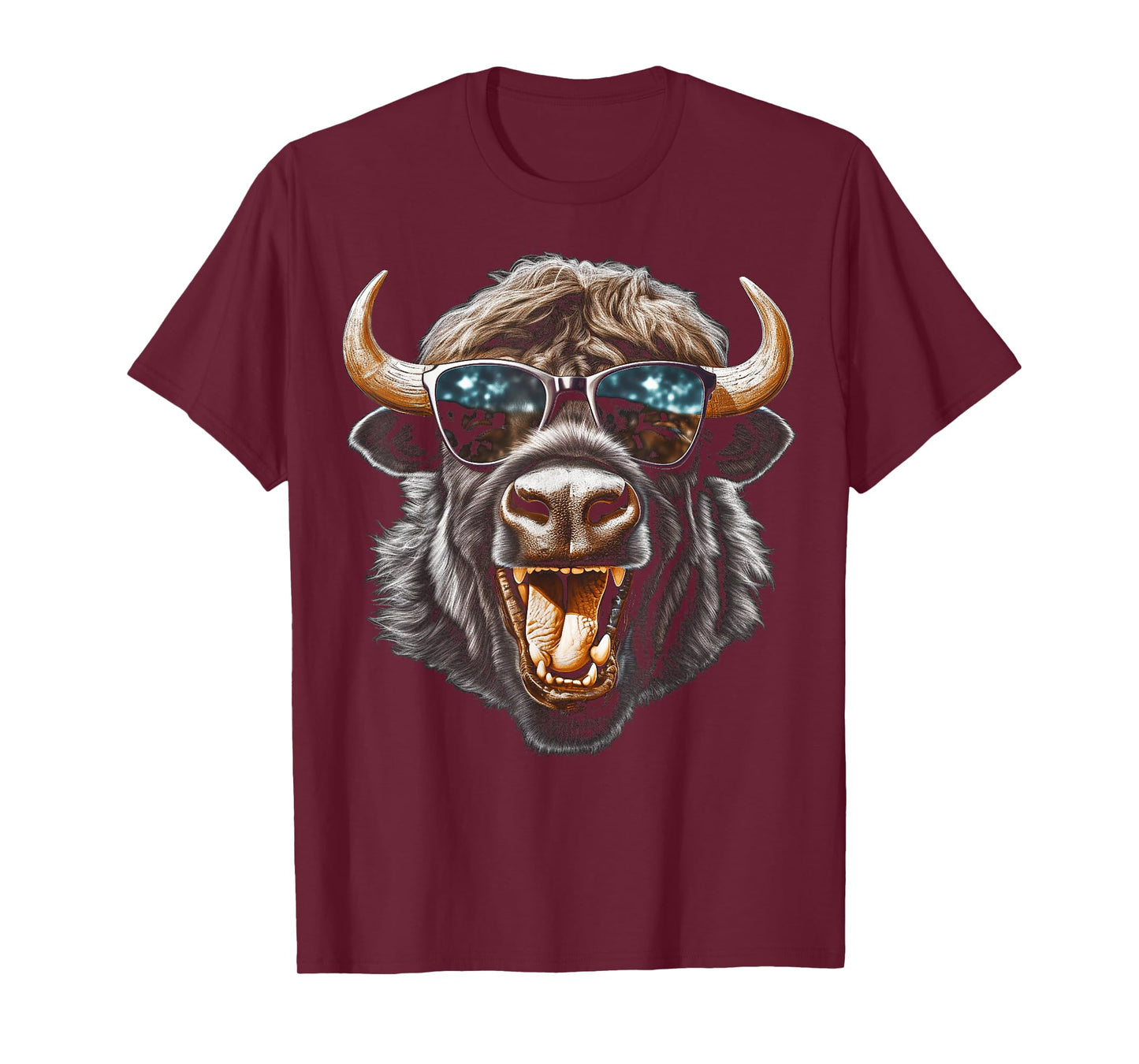 Western Buffalo sunglasses funny American Bison T-Shirt