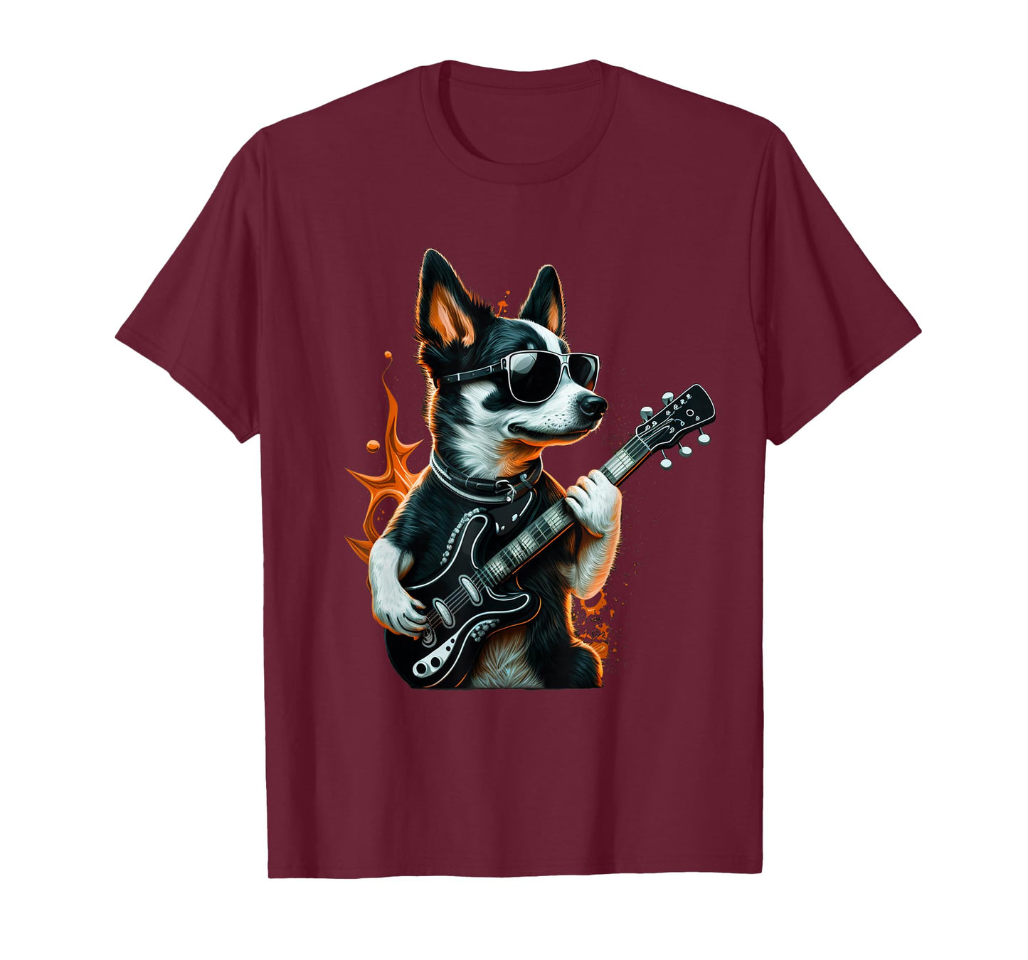 Rock & Roll Dog playing a guitar T-Shirt