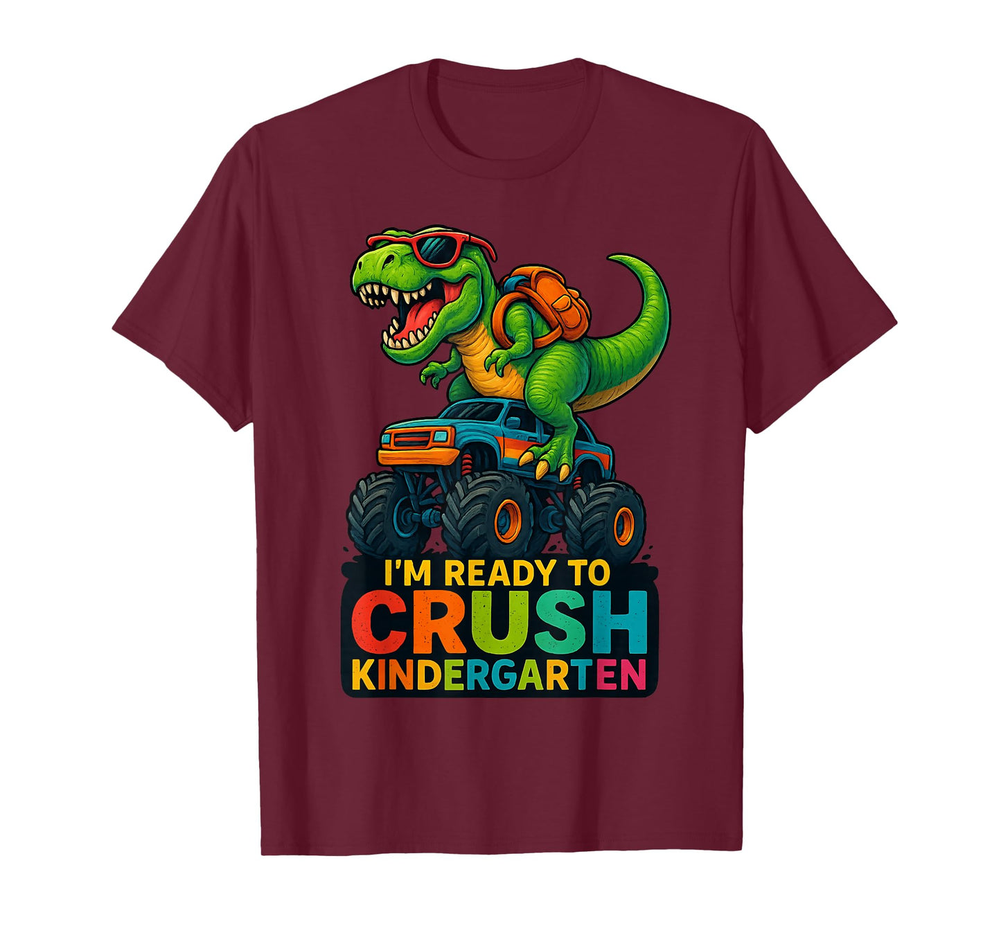 Back To School Boy Dinosaur I'm Ready To Crush Kindergarten T-Shirt