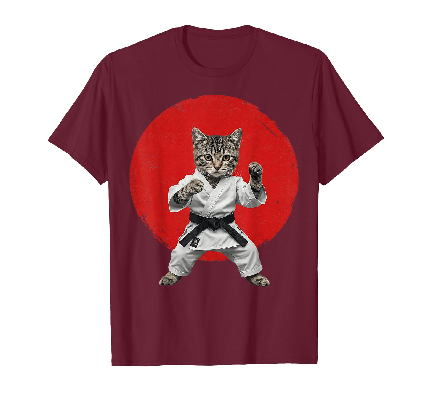 Karate Cat Black Belt Funny Martial Arts Judo Japan Japanese T-Shirt