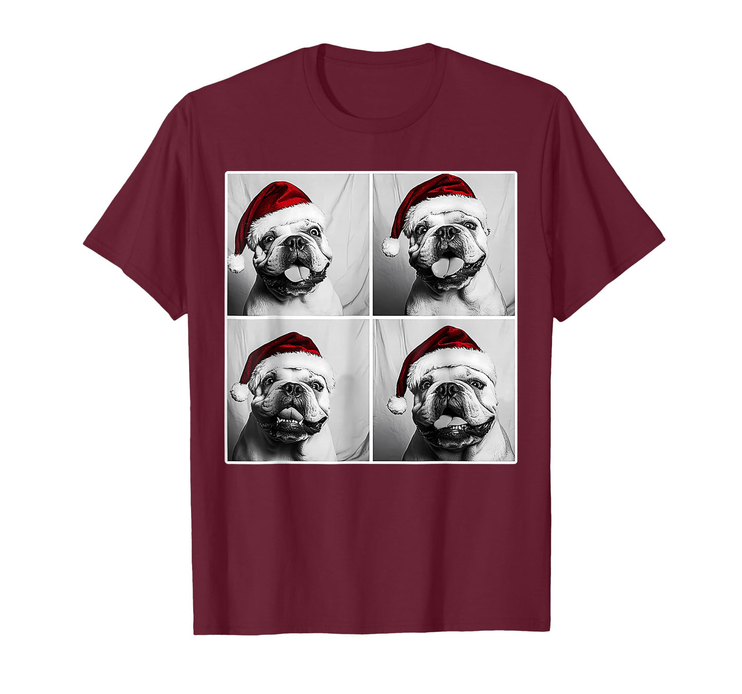 Funny Dog Selfie Shirt Christmas Selfie Xmas Bulldog Meme T-Shirt