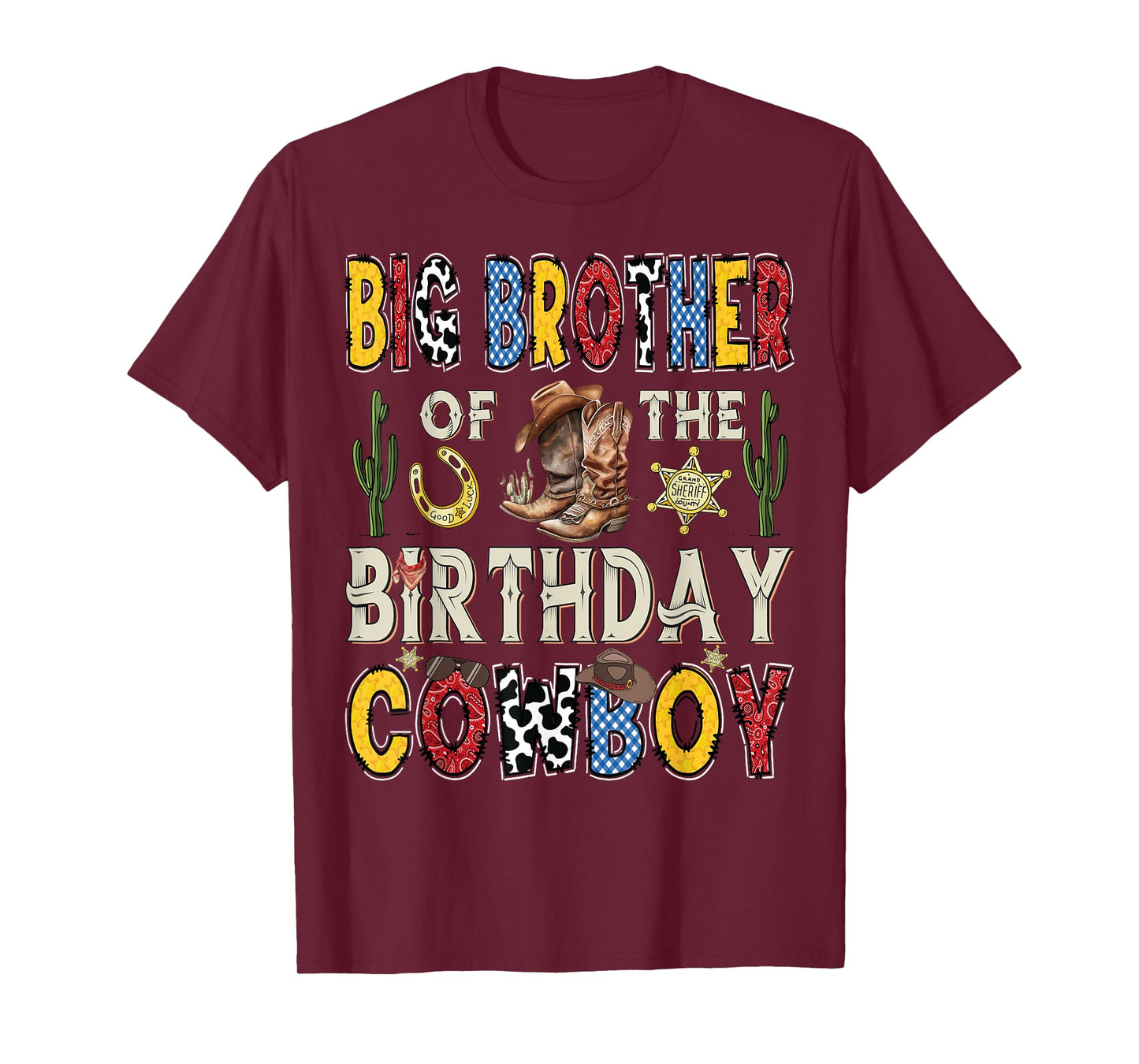 Big Brother Of The Birthday CowBoy Rodeo Big Brother Western T-Shirt