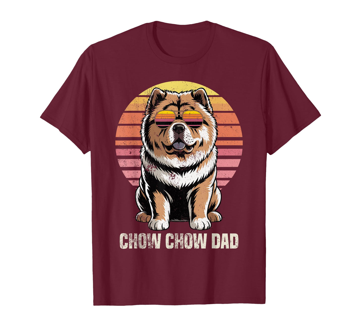 Cool Retro Chow Chow Dad Funny Vintage Dog Owner T-Shirt
