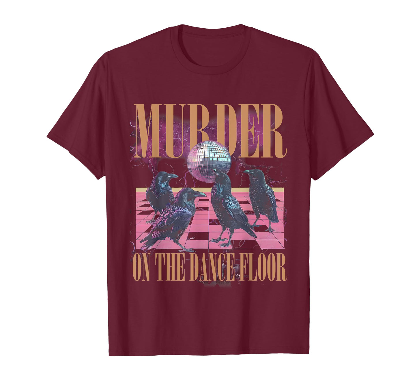 Murder On The Dance Floor Crow Dancing Disco Halloween T-Shirt